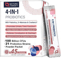 NATURE TARGET Women's Probiotics Powder, 100 Billion CFU, 45 Servings | Prebiotics, D-Mannose And Cranberry, Supports Urinary Tract, Gut, And Digestive Health For Women, Light Cranberry Flavor