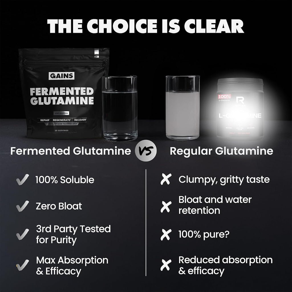 Gains in Bulk L-Glutamine Powder, Unflavored, 90 Servings