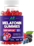 Melatonin 10mg Gummies with 10mg of Melatonin Per Gummy (60 Servings) | Maximum Strength Sleep Support for Adults - Gluten-Free, Vegetarian, Great Tasting Mixed Berry Flavor - 60 Servings
