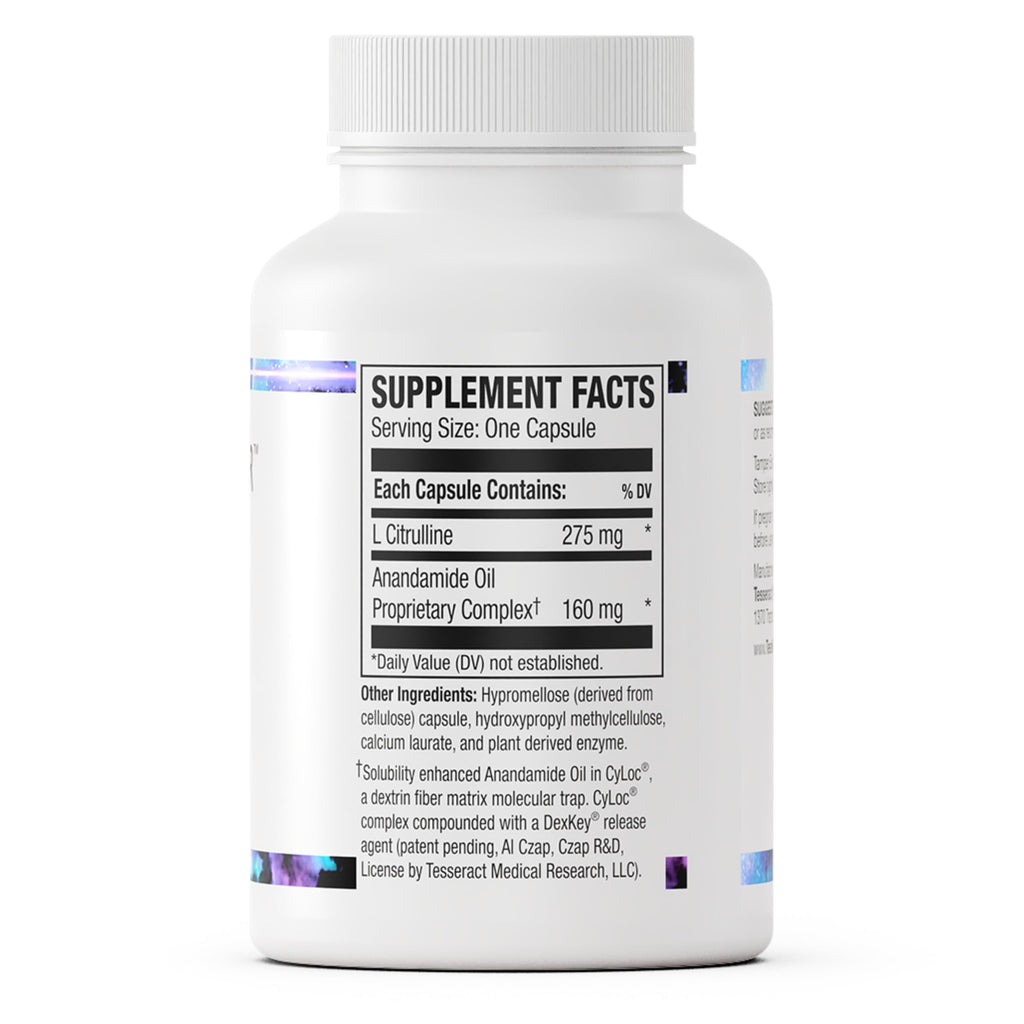 Tesseract Medical Research AnaQuell QR, Stress Relief & Mood Support Supplement, Quick Release L Citrulline & Anandamide, Helps Manage Anxiousness, 45 V-Caps, Size Exclusive to Amazon