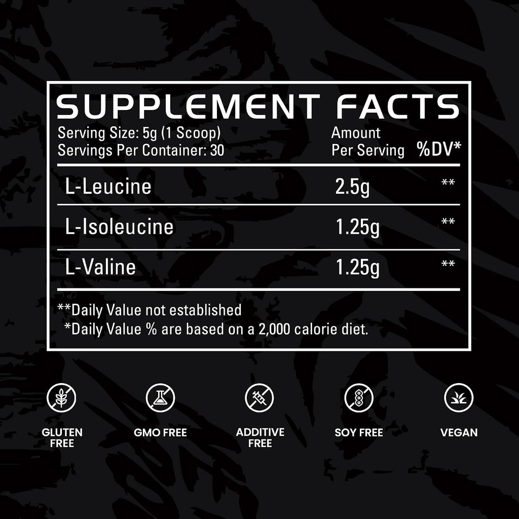 Gains in Bulk BCAA Powder, Amino Acids, Unflavored, 30 Servings