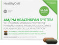 HealhtyCell AM/PM Healthspan System - 60 AM Tablets & 60 PM Tablets | 90+ Vitamins, Minerals, Protective Phytonutrients, Probiotics & Enzymes for Advanced Cellular Nutrition