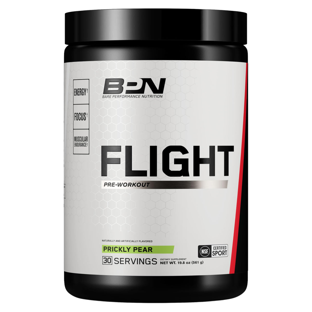 Bare Performance Nutrition BPN Flight Pre Workout, Supports Energy and Mental Focus, Improved Endurance & Muscle Pumps with CarnoSyn® Beta Alanine, Blue Raspberry, 30 Servings