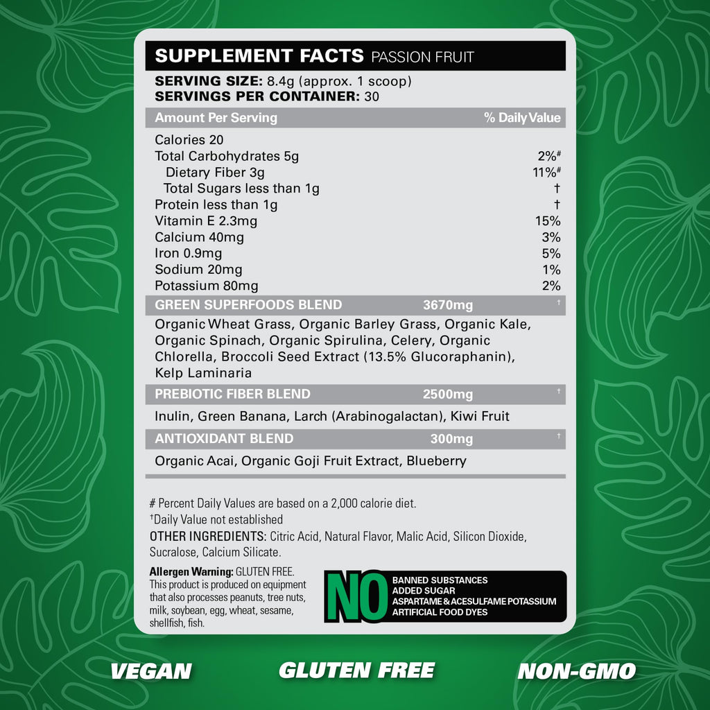 EHP Labs OxyGreens Super Greens Powder with Spirulina & Chlorella, Prebiotic Fiber, Probiotics & Digestive Enzymes – Antioxidant Green Superfood Supplement - 15 Serves (Pineapple)