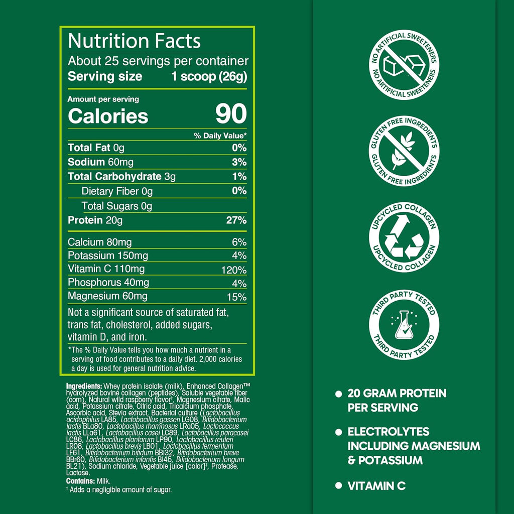 Organika Raspberry All Day Protein Hydrator, 22.93 OZ