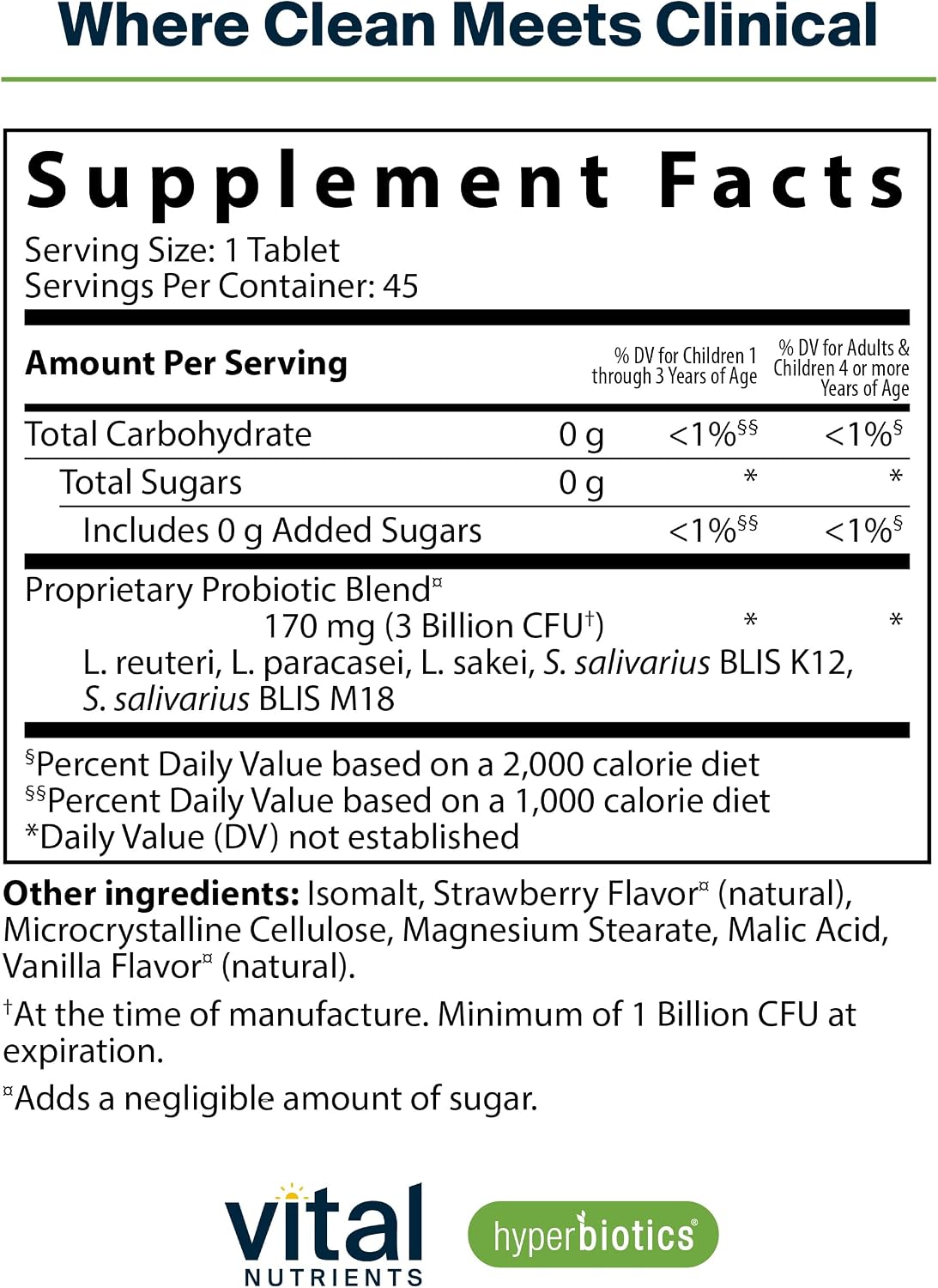 Hyperbiotics Vital Nutrients Children’s Health Bundle – ENT Formula with BLIS (45 Sugar-Free Strawberry-Vanilla Chewables) & Daily Digestive Support (60 Sugar-Free Orange Tablets) for Gut & Immune Wel