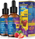 2 Pack Lithium Orotate Liquid Drops 20mg, Potency 11-in-1 Lithium Supplement w. NAC Magnesium Ashwagandha Theanine Vitamin D3 B6 B12 for Memory Brain Mood Cognitive Support