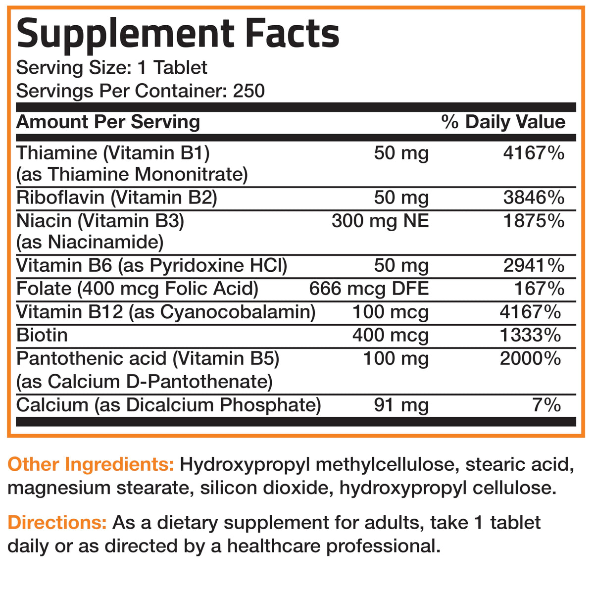 Bronson Super B Vitamin B Complex Sustained Release for Energy, 60 Tablets | B1, B2, B3, B6, Folic Acid, B12, Biotin & Pantothenic Acid, One-Tablet Formula, Non-GMO, Gluten-Free & Soy-Free