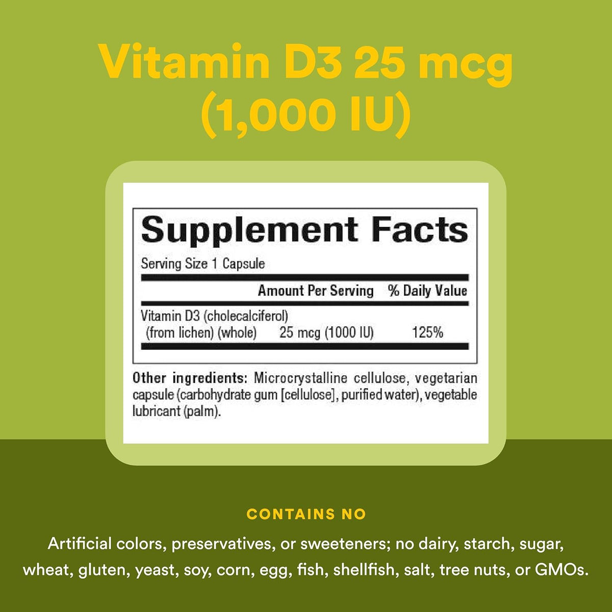 Natural Factors Whole Earth & Sea Vitamin D3 - Dietary Supplement Supports Strong Bones & Joints - Aids Calcium Absorption - Vegan & Non-GMO - 90 Vegetarian Capsules (90 Servings)