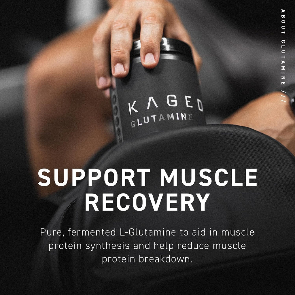 Kaged BCAA and L-Glutamine Powder Bundle – Vegan, Unflavored, Muscle Recovery Support