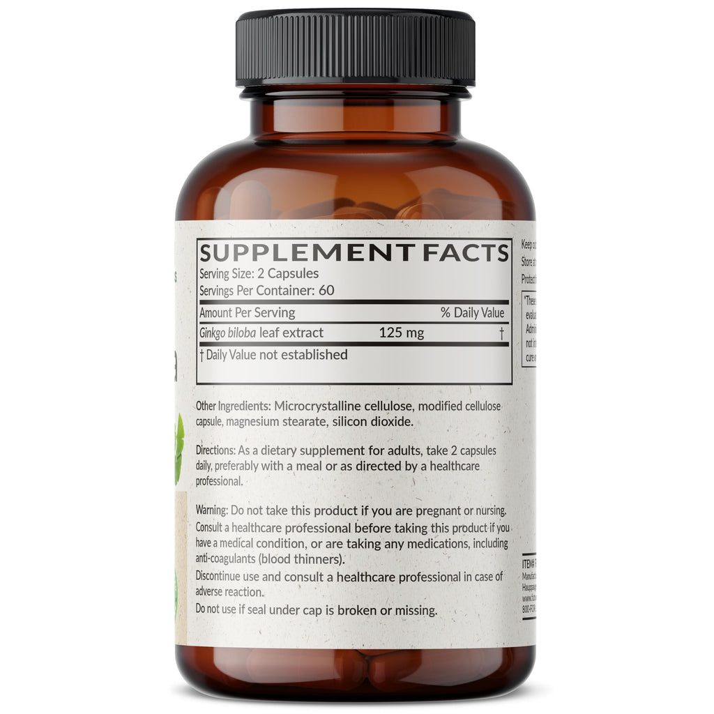 Futurebiotics Ginkgo Biloba Extra Strength Supports Brain Function & Memory Support, 120 Vegetarian Capsules