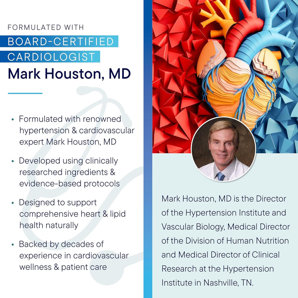 BIOTICS RESEARCH Cardio-Lipid™ - Professional-Grade Cardiovascular Support Formula - Featuring Red Yeast Rice, Phytosterols, Berberine, Garlic & Delta-Tocopherol - Formulated with Mark Houston, MD