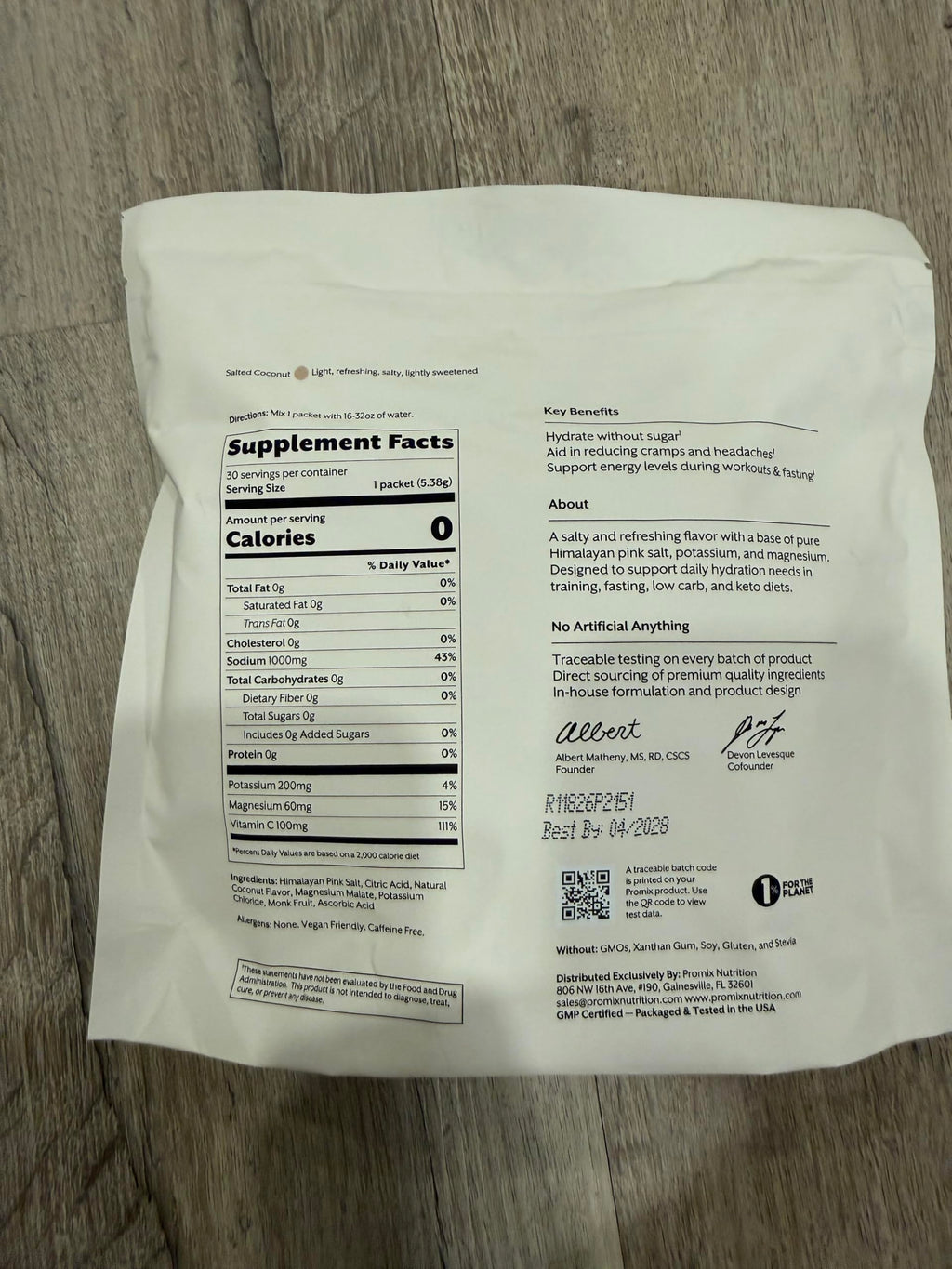ProMix Nutrition Electrolytes Powder Hydration Packets - Himalayan Pink Salt, Magnesium, Potassium, Vitamin C - Salted Watermelon, Lightly Sweetened - 30 Servings (Pack of 30)