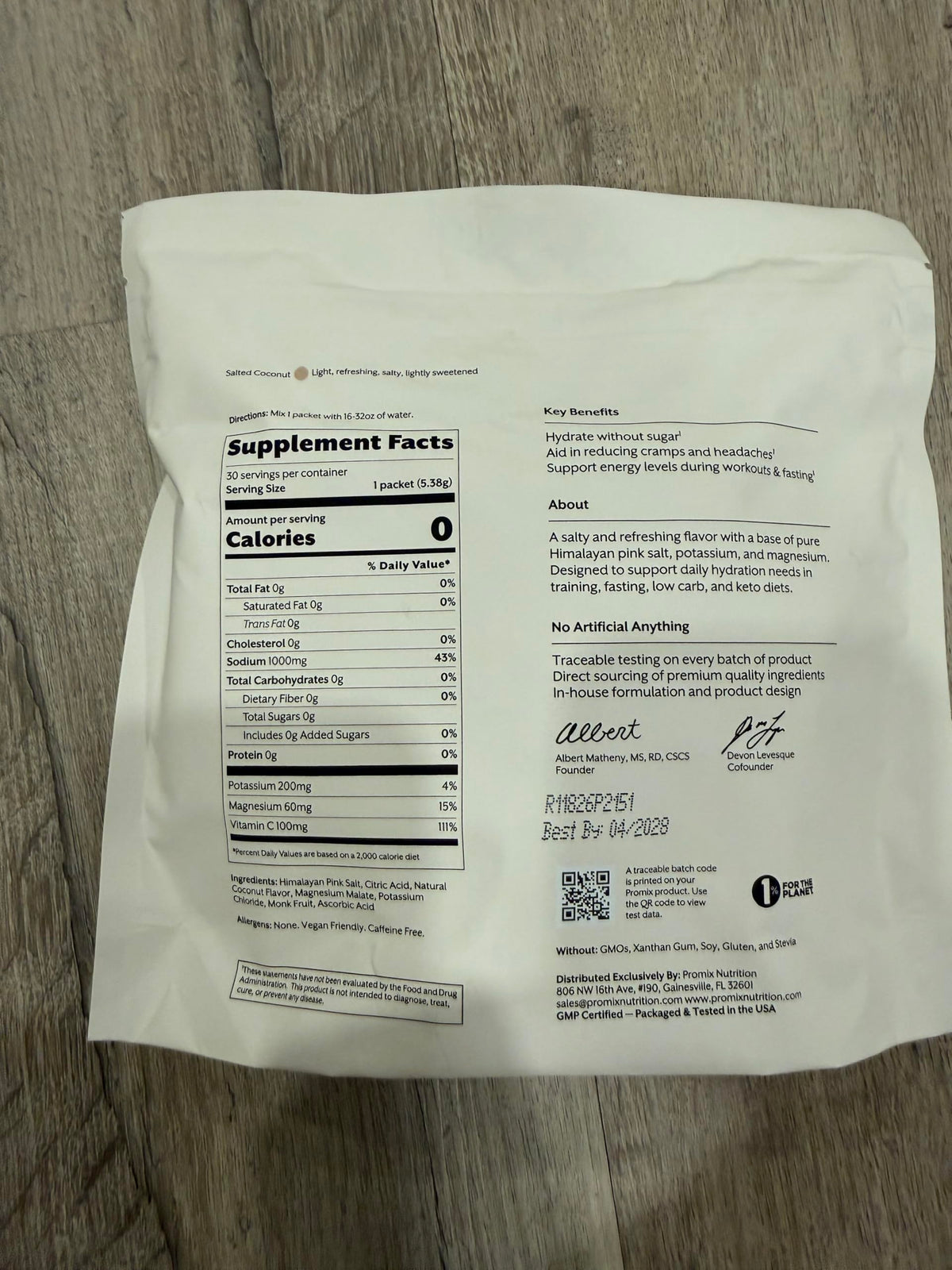 ProMix Nutrition Electrolytes Powder Hydration Packets - Himalayan Pink Salt, Magnesium, Potassium, Vitamin C - Salted Watermelon, Lightly Sweetened - 30 Servings (Pack of 30)