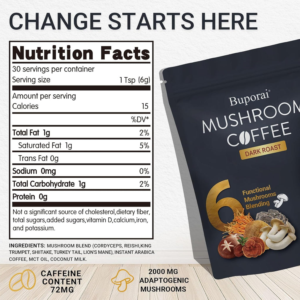 Mushroom Coffee Dark Roast +Medium Roast