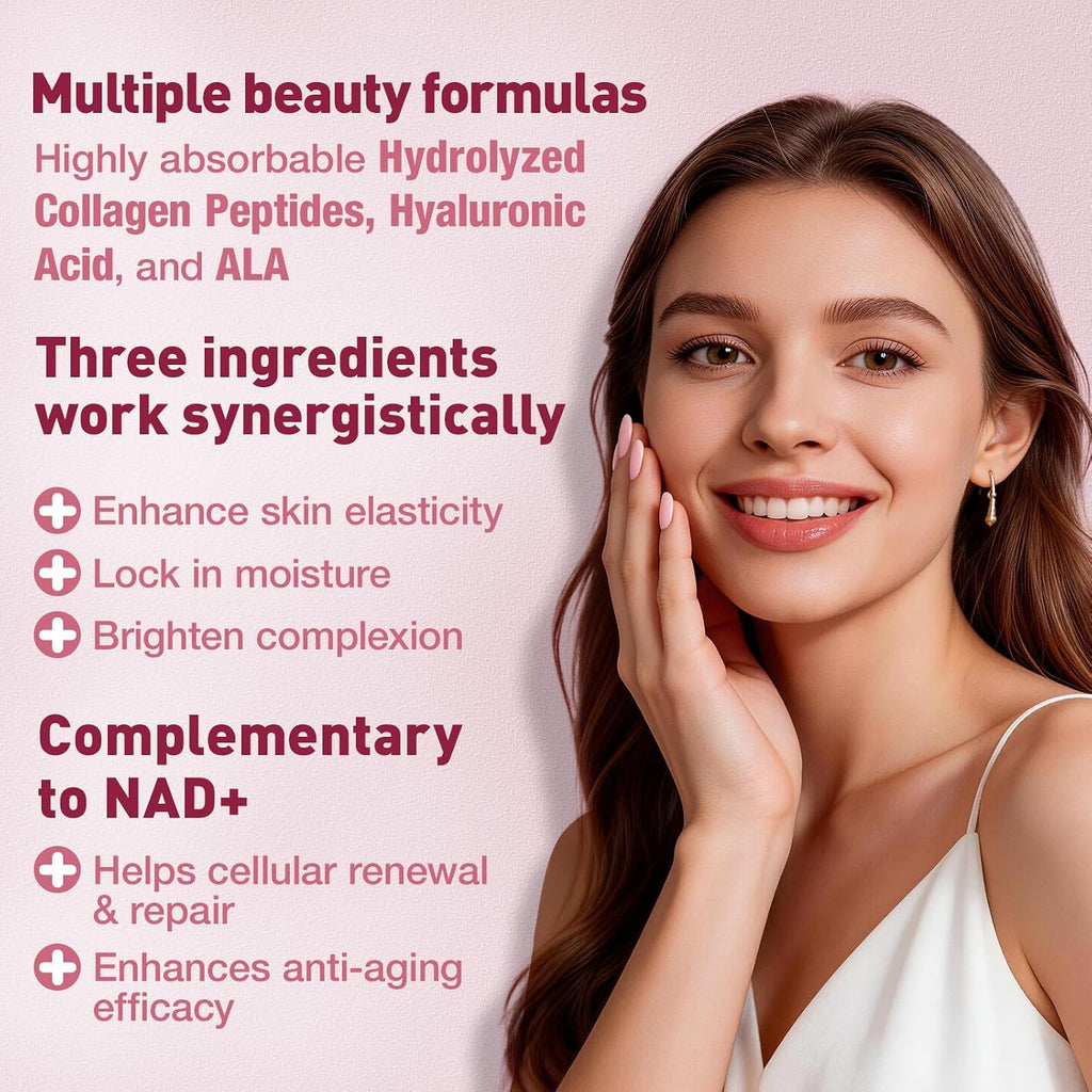 Totaria NAD+ Supplement for Women - NAD Trans-Resveratrol Supplement with Magnesium,CoQ10,PQQ, Ashwagandha,Collagen Peptide - NMN & NMNH Alternative - Cellular Renewal & Energy - 120 Capsules