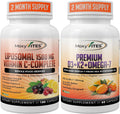 MoxyVites Liposomal Vitamin C with Organic Berries + Vitamin D3 K2 with Omega-7 Sea Buckthorn Oil – Immune Support, Antioxidant Protection, Bone & Heart Wellness – Premium Daily Wellness Pack