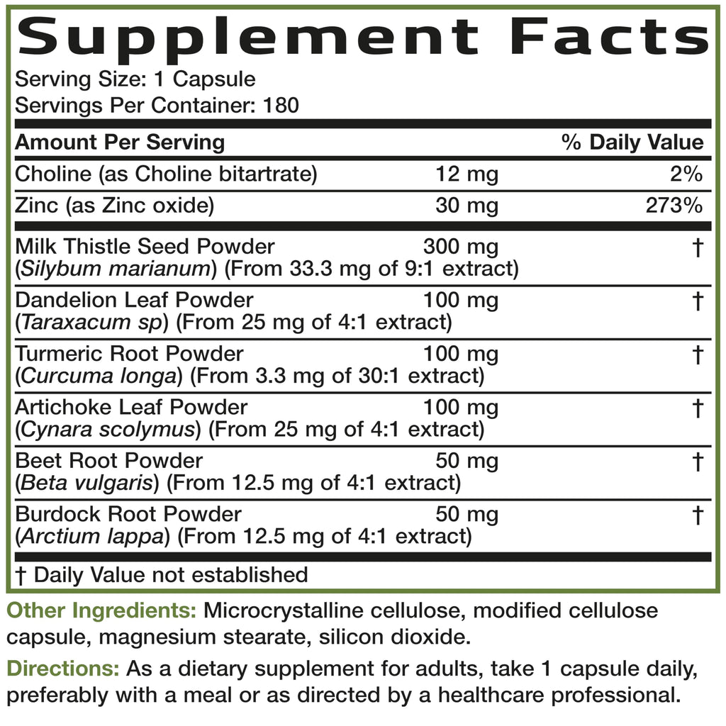 Bronson Liver Detox Advanced Detox & Cleansing Formula 60 Capsules | Liver Health Support with Milk Thistle, Dandelion Extract, Turmeric, Artichoke Leaf & Beet Root, Non-GMO, Soy-Free