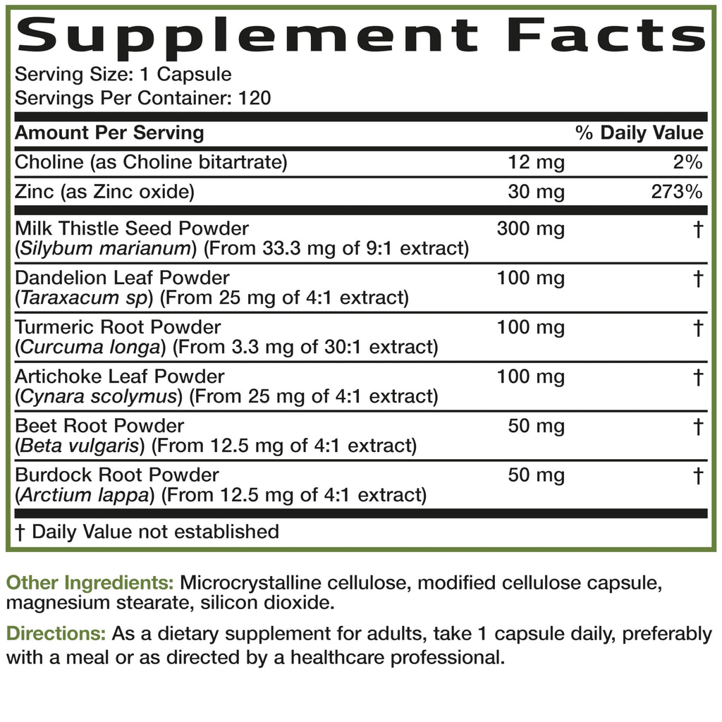 Bronson Liver Detox Advanced Detox & Cleansing Formula 60 Capsules | Liver Health Support with Milk Thistle, Dandelion Extract, Turmeric, Artichoke Leaf & Beet Root, Non-GMO, Soy-Free