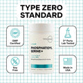 Type Zero Phosphatidylserine+ (400mg) 120 Capsules, 30 Servings | With Huperzine A + Alpha GPC, 3X Strength Nootropics Brain Support Supplement, Clean Focus & Memory