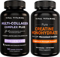 Vital Vitamins Multi Collagen Complex Plus 150 ct + Creatine Monohydrate Capsules 120 ct