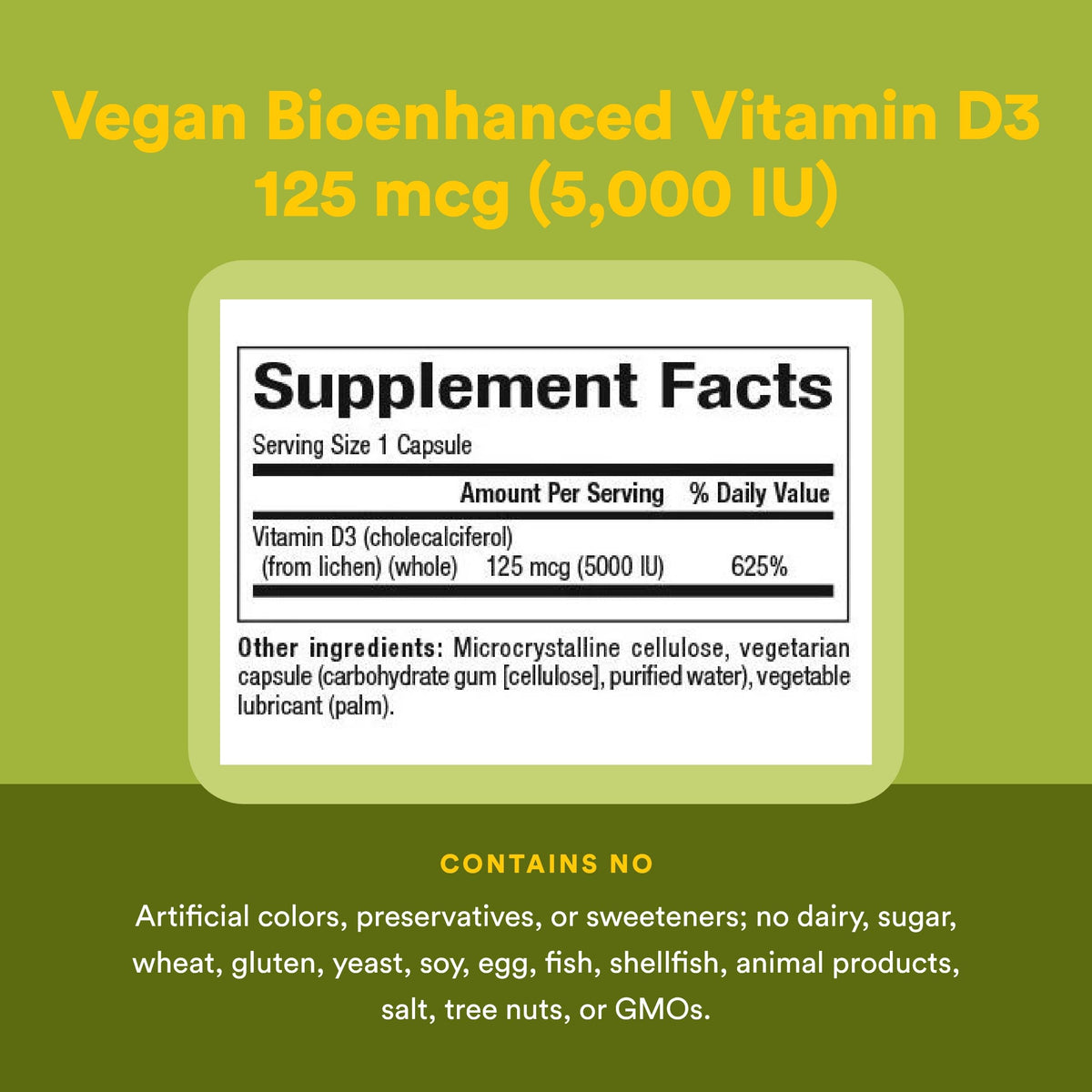 Natural Factors Whole Earth & Sea Vitamin D3 - Dietary Supplement Supports Strong Bones & Joints - Aids Calcium Absorption - Vegan & Non-GMO - 90 Vegetarian Capsules (90 Servings)