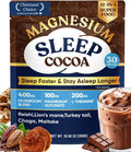 Mushroom Hot Cocoa Powder Natural Sleep Aid with 12 Superfoods, 30 Servings | Magnesium Glycinate, Melatonin 3mg, L-Theanine, Glycine, Lion's Mane, Reishi & Turkey Tail, Moon Bedtime Brew Hot Cocoa Mix