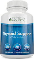Thyroid Support, Iodine Supplement, Zinc, Selenium L-Tyrosine & Vitamin B | Supports Energy Production and Cellular Health, Thyroid Support for Women and Men, Non-GMO, 120 Capsules (2-Month Supply)