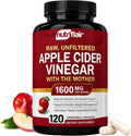 Apple Cider Vinegar Capsules with The Mother - 120 Vegan ACV Pills - Best Supplement for Healthy Weight Loss, Diet, Keto, Digestion, Detox, Immune - Powerful Cleanser & Appetite Suppressant Non-GMO