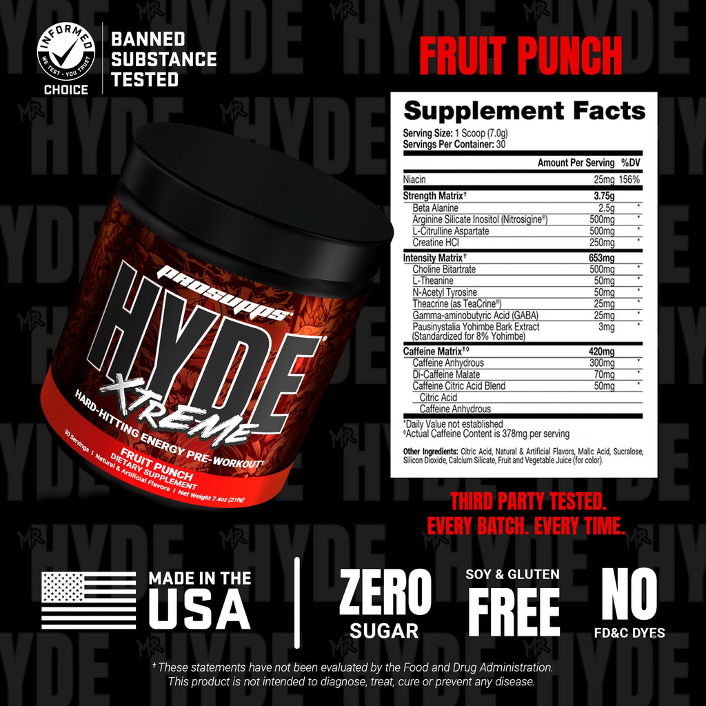 ProSupps Mr. Hyde Xtreme Pre Workout Powder with Creatine, Beta Alanine & Caffeine – Extreme Energy, Pumps, Focus & Performance - Fitness & Gym Supplements for Men & Women (Pixie Dust, 30 Servings)