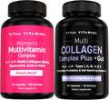 Vital Vitamins Women's Multivitamin 60 ct + Multi Collagen Complex Plus + Gut 90 ct