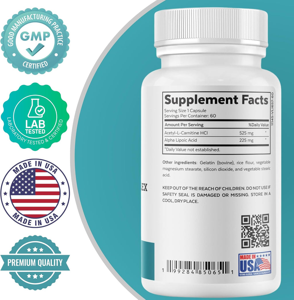 ALA & ALC Complex + 7 Mushroom Complex Bundle | Energy, Focus, Cognitive Support, Immunity, Metabolism & Daily Vitality