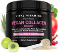Vital Vitamins Vegan Collagen Booster Powder with Amino Acids & Vitamin C | Mango Raspberry Lemonade Flavor, Plant-Powered Collagen Support with Biotin & Hyaluronic Acid, 30 Servings