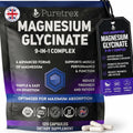Magnesium Glycinate Complex, 120 Vegan Capsules, 9-in-1 Formula with 6 Advanced Forms, Supports Muscle Performance, Maximum Absorption