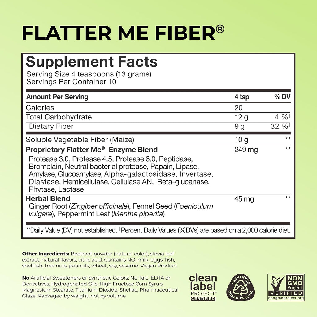 HUM Flatter Me Fiber Supplement & Flatter Me Plus Prebiotics & Probiotics