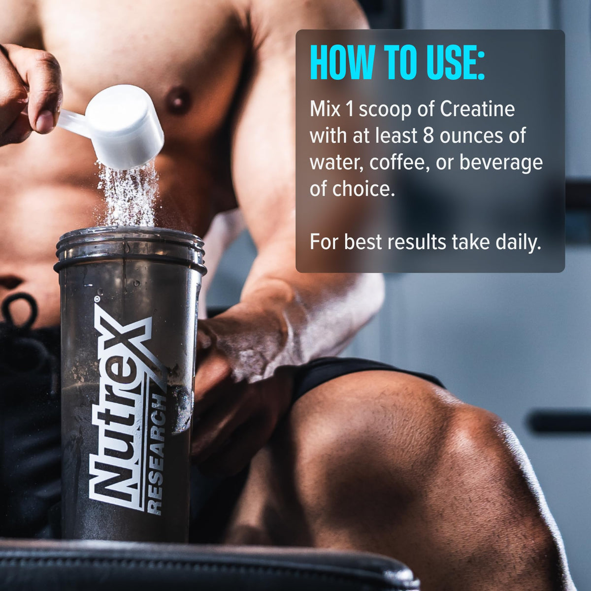 Nutrex Research Micronized Creatine Monohydrate Powder - 200 Servings (1KG) Pure, Unflavored Creatine Monohydrate Supplement for Muscle Gain, Strength and Performance, 5G Per Serv (2.2lbs)