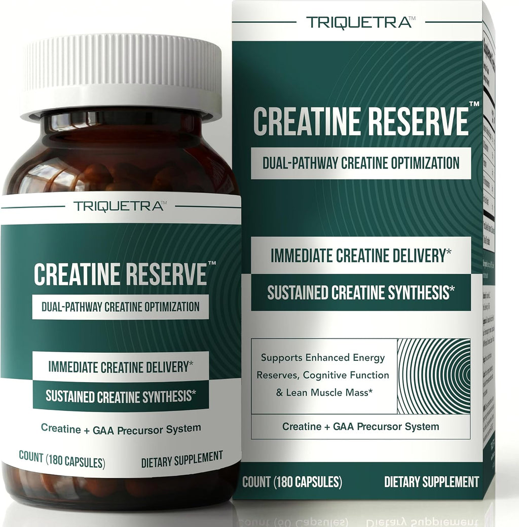 Creatine Reserve™ - Creatine Monohydrate Plus GAA for Mind, Muscle & Energy Support - Dual Pathway Delivery Creatine Supplement for Women & Men - Active B Vitamins & Taurine, Non-GMO (1 month supply)
