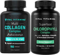 Vital Vitamins Multi Collagen Capsules + Chlorophyll Complex Capsules