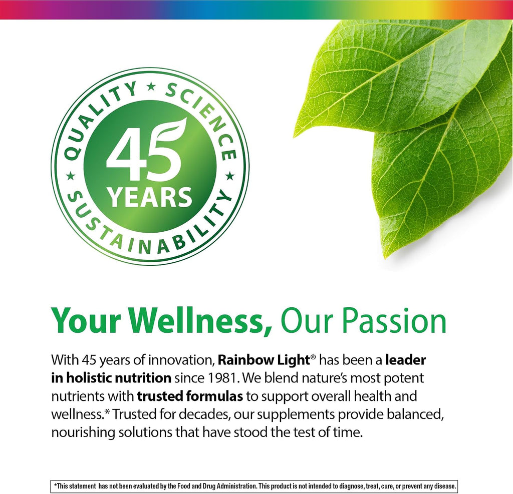 Rainbow Light L Methyl Folate 15 mg | 2 fl oz | with Organic Glycerin | Berry Flavor | USDA Organic | Liquid Supplement