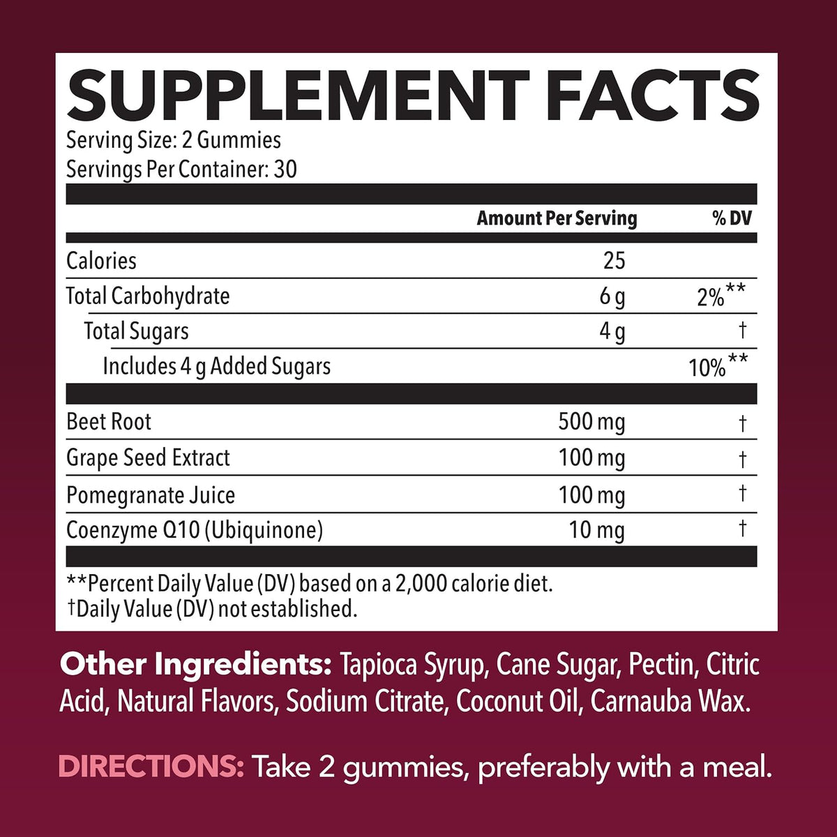 Beet Root Gummies with COQ10 and Grape Seed, Mixed Berry, 30 Servings | Nitric Oxide Supplement with Beetroot, Grape Seed Extract and COQ10 for Performance and Recovery, Vegan, Non-GMO, Gluten-Free
