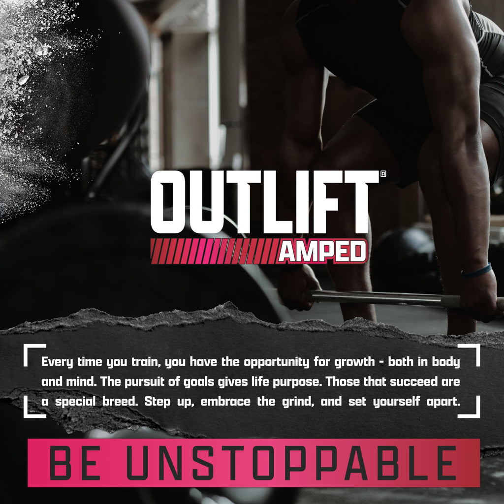 OUTLIFT Amped Max Dosed HIGH STIM Pre Workout Powder 6G Citrulline, 3.2G Beta Alanine, Alpha GPC, CognatiQ, Extreme Energy, Massive Pumps, Electrolytes (Strawberry Watermelon, 22 Servings)