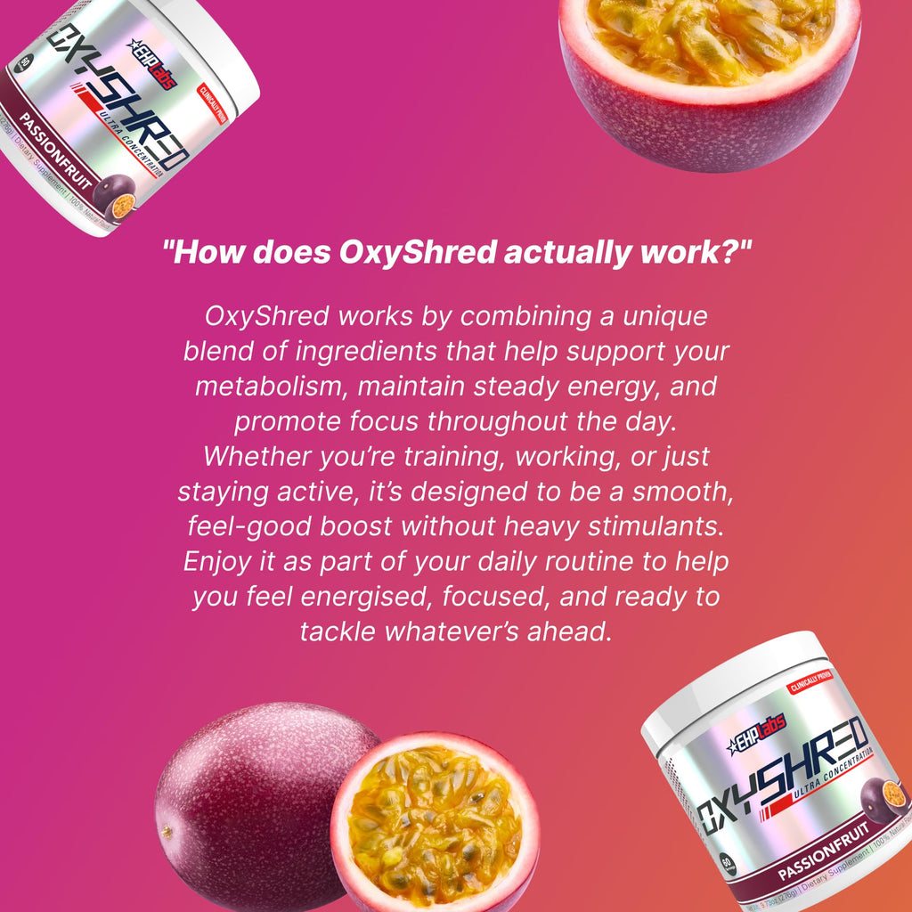 EHP Labs OxyShred Pre Workout Powder - Preworkout Powder with L Glutamine & Acetyl L Carnitine, Energy Boost Drink - Cosmic Blast, 60 Servings