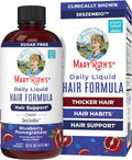 MARYRUTH'S Daily Liquid Hair Formula | With 500 mg SesZenBio™ + 2,500 mcg Biotin | Vitamin C | Thicker, Stronger Hair for Women | Hair, Skin, & Nail Health | Collagen Production | 16 Fl Oz