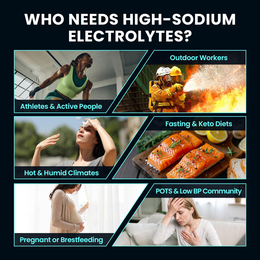 Venture Pal High Sodium Sugar-Free Electrolytes Powder Packets, 16 Sticks | Hydration Packets with Sodium, Potassium & Magnesium, Zero Calories, Keto, Vegan, and Paleo Friendly