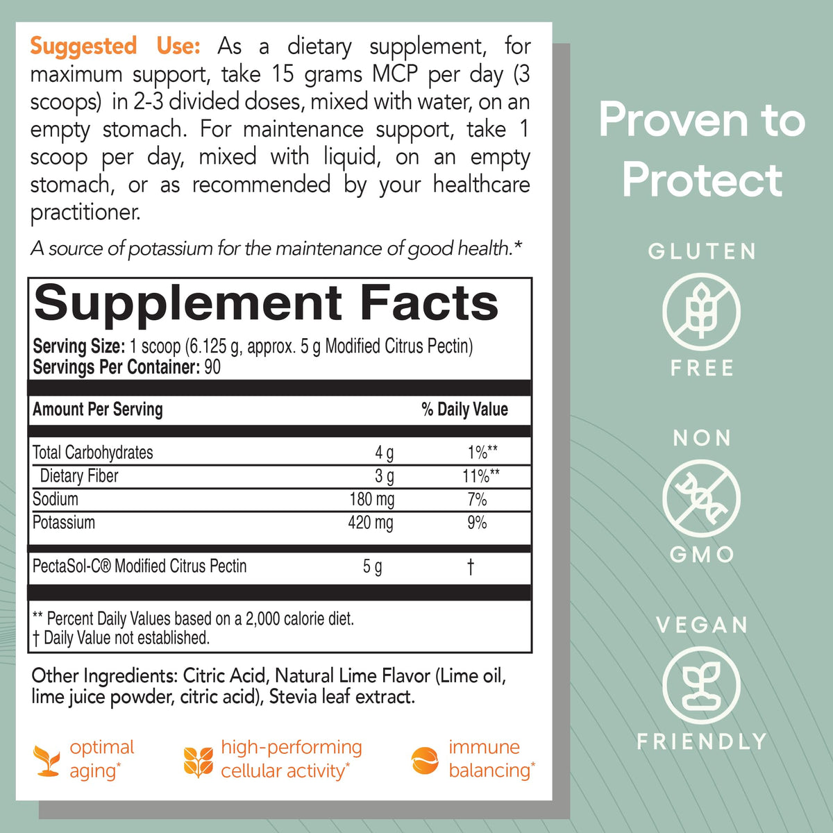EcoNugenics PectaSol Modified Citrus Pectin – 184g Berry Powder – Total-Body Health Supplement to Support Immune System, Inflammation Response & Healthy Aging + Maintain Healthy Galectin-3 Levels