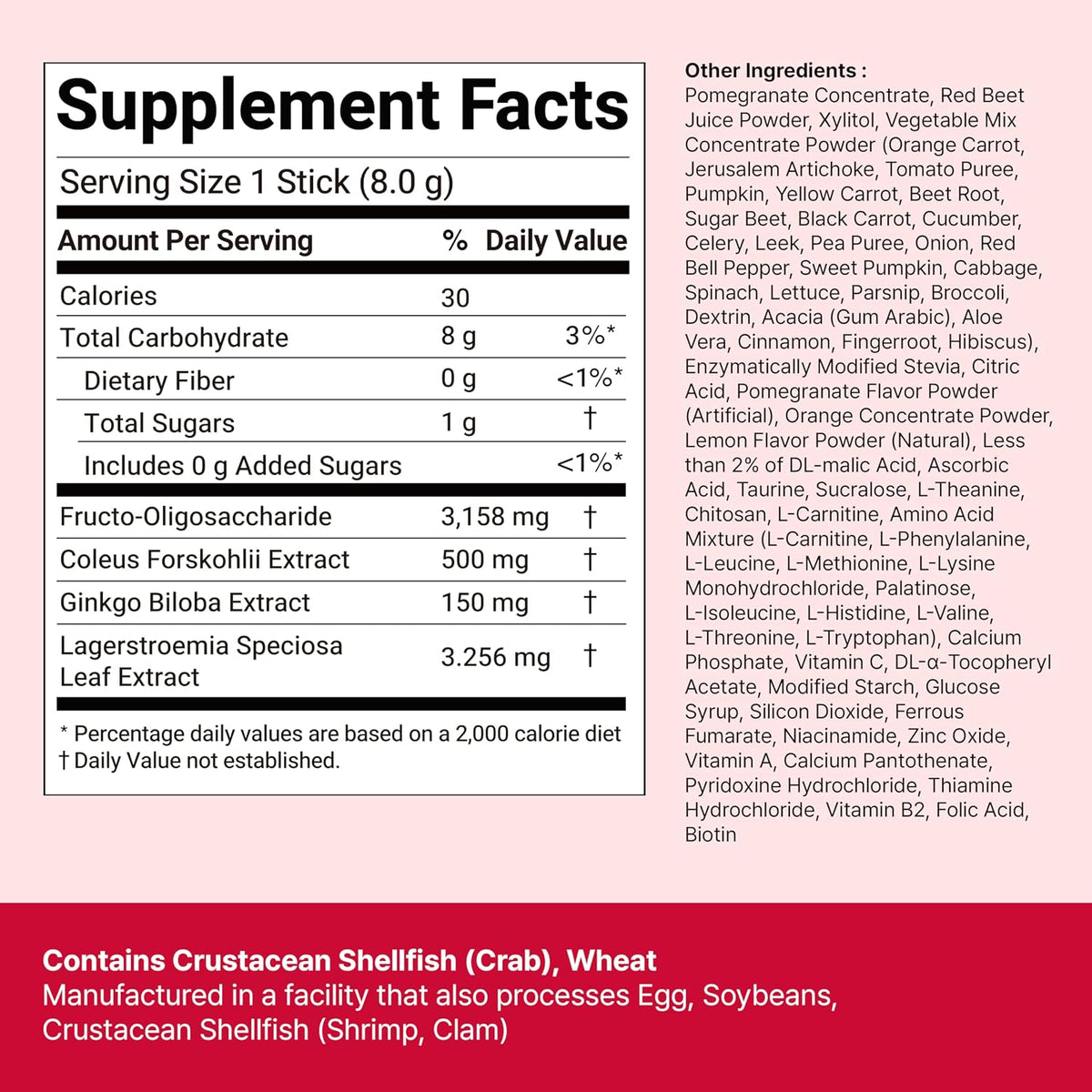 FOODOLOGY Coleology Drink Mix PRO | 3,000mg Prebiotic Fiber & Metabolism Support | Daily Pomegranate Stick Powder for Gut Health & Weight Management | 15 Sticks
