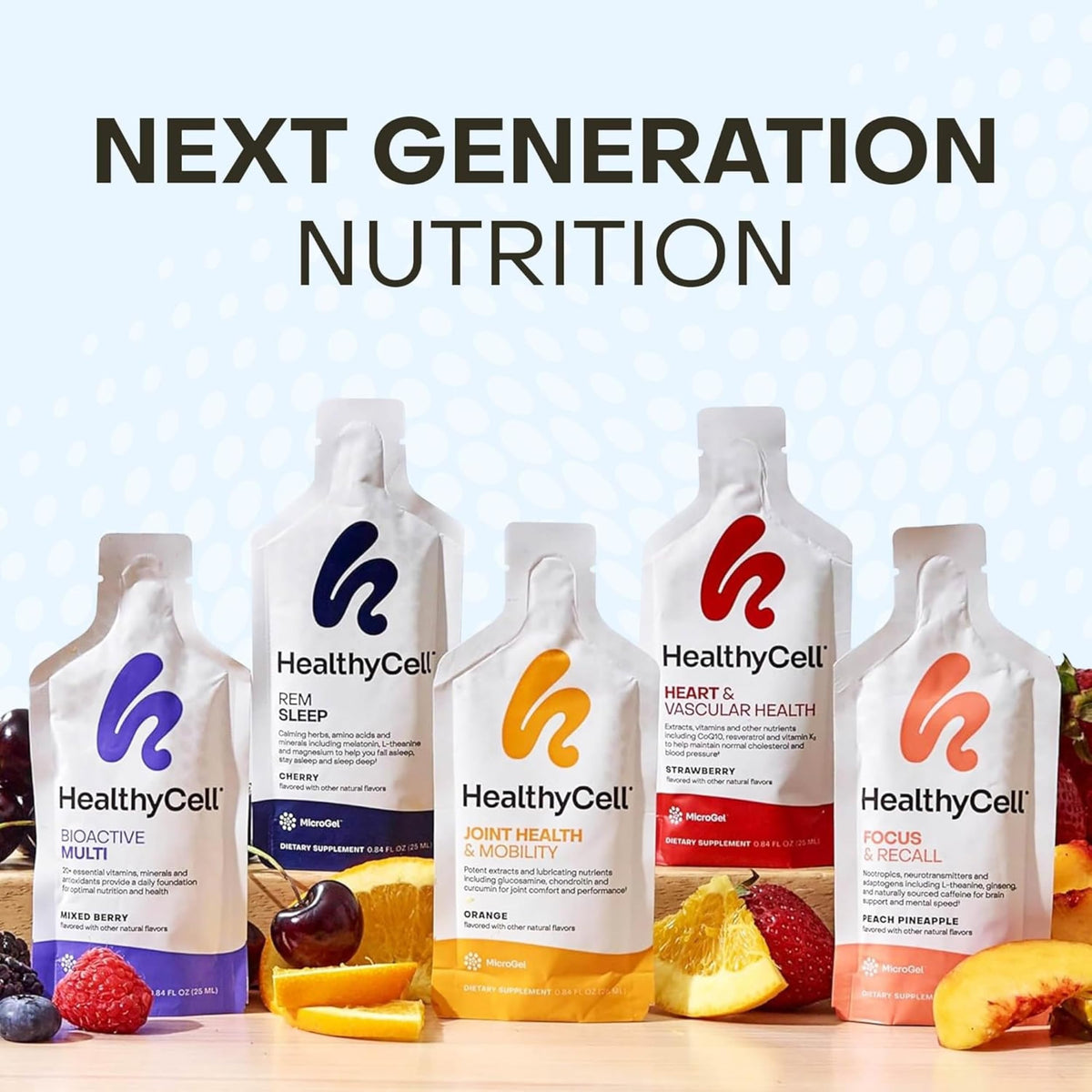 Healthycell Bioactive Multi - Daily Liquid Multivitamin for Men & Women | 20+ Essential Vitamins, Minerals & Antioxidants for Brain, Heart, Immunity, Energy, Skin & Hair Support - 30 Gel Packs