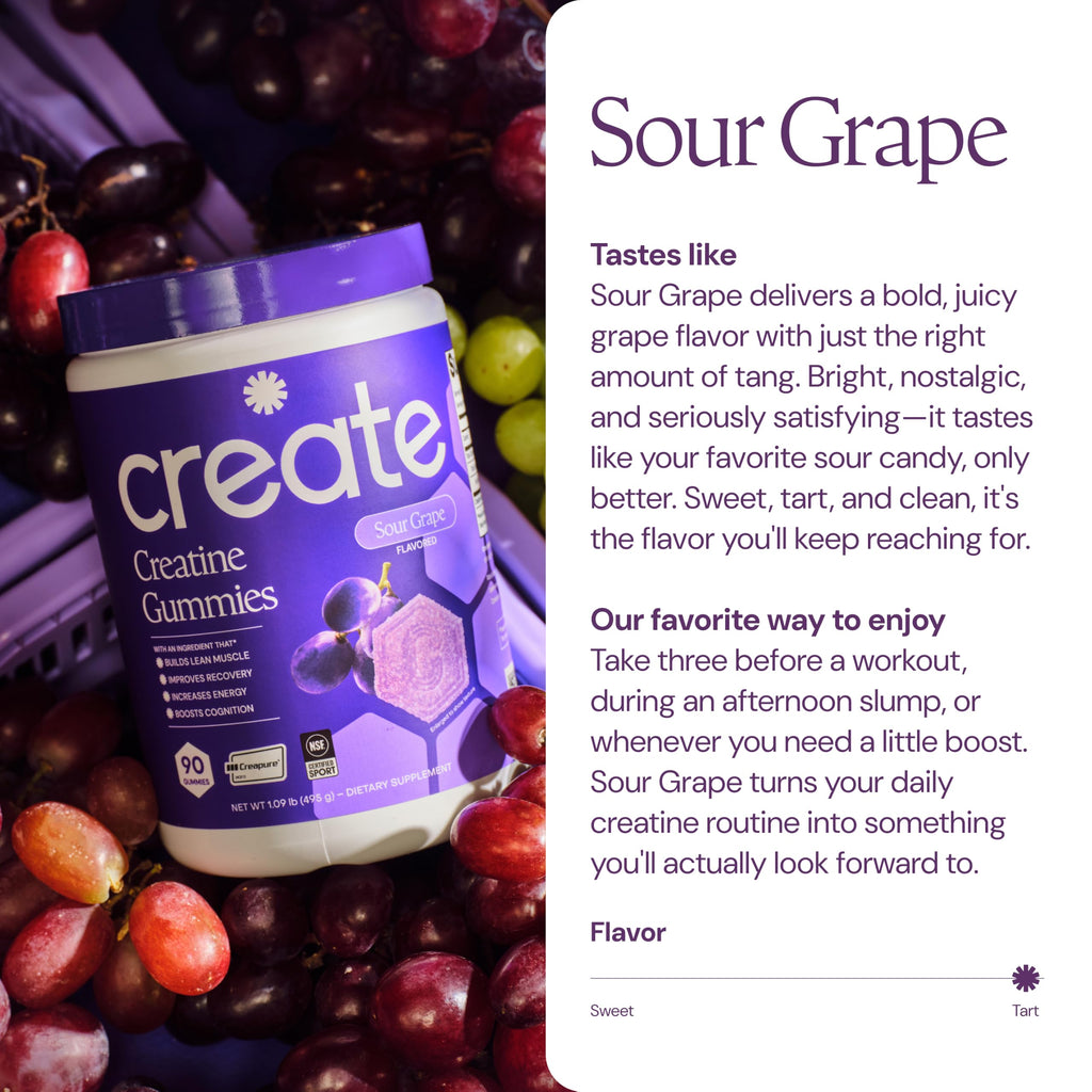 Create Creatine Monohydrate Gummies for Men & Women, Boost Focus, Strength, and Endurance, Anti-Melting Formula, Vegan, Gluten-Free, Non-GMO, 1.5g of Creatine per Gummy (Orange)