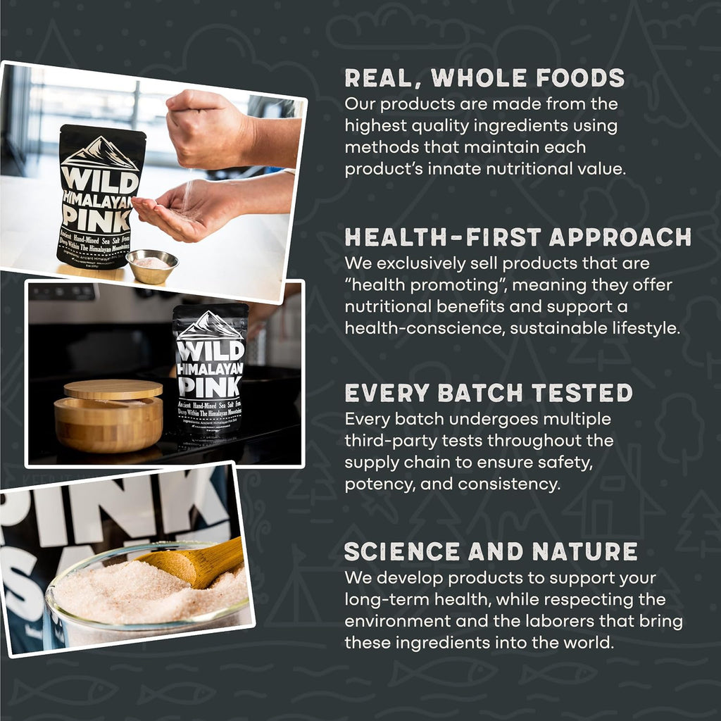 Cocotropic & Salt Duo: Wild Cocotropic Mushroom Cacao & Wild Himalayan Pink Salt (16oz Each)