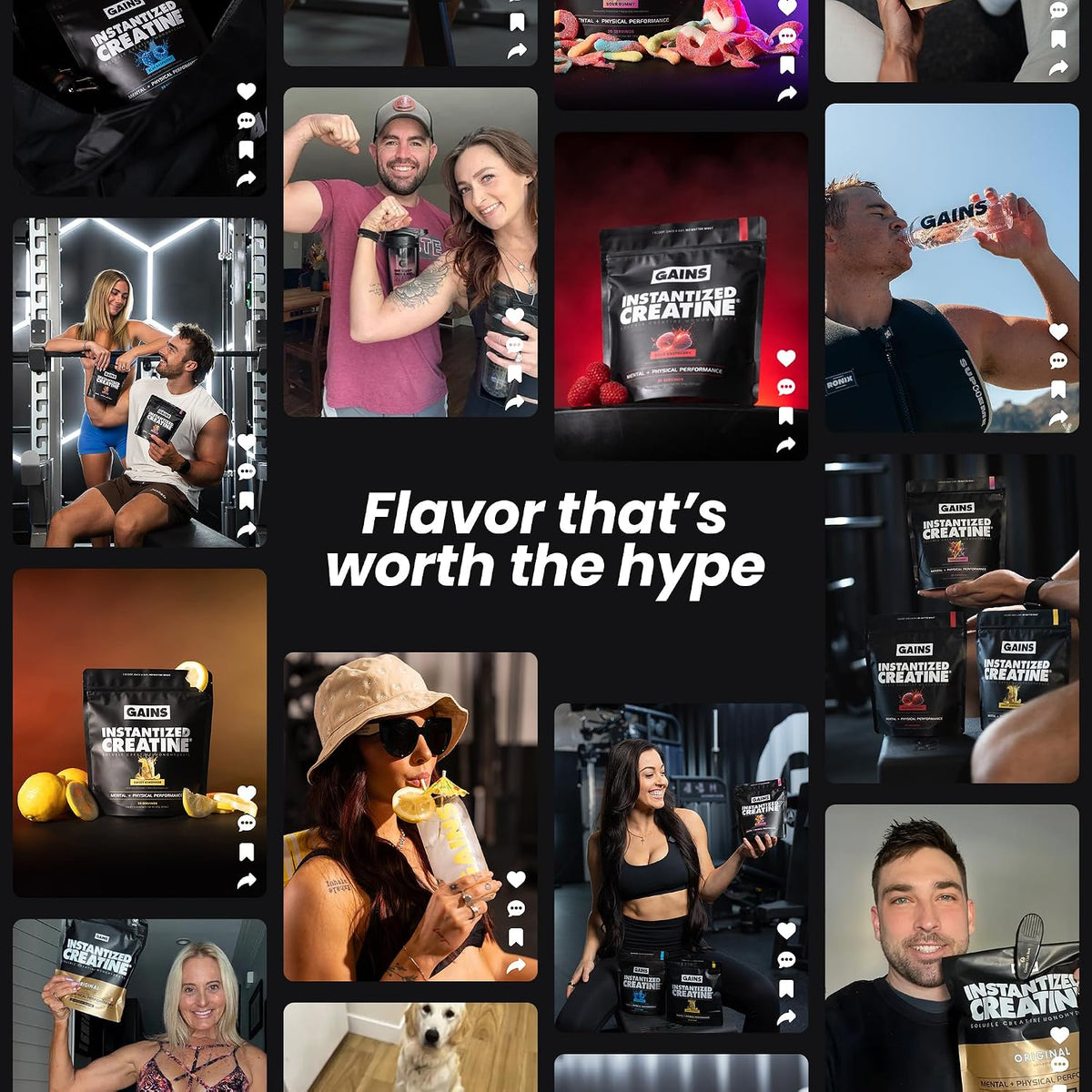 Gains in Bulk Instantized Creatine & No Matter What Pre Workout Powder Bundle, Soluble Creatine Powder, Paraxanthine, Amino Acids & L Theanine, 130 Servings